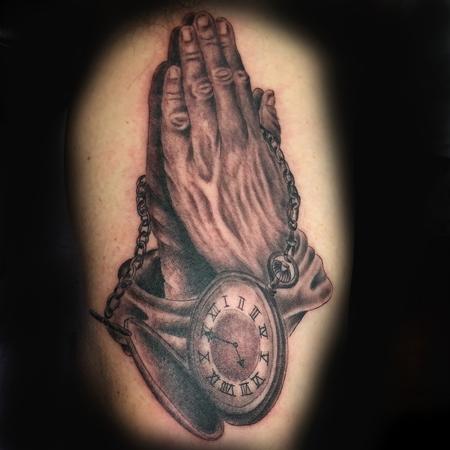 Tattoos - praying pocket watch  - 100466